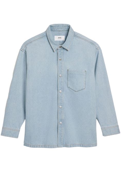 Giacca denim Ami de Coeur in blu - unisex AMI PARIS | UJK253DE0027448